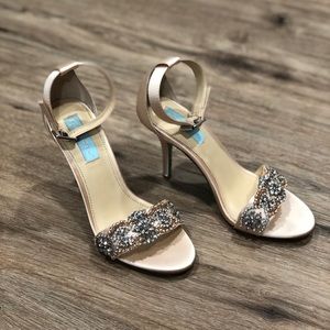 Betsy Johnson Jeweled Heels - SB-GINA Champagne